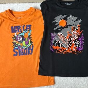 Cat & Jack Orange and Black Halloween Tees